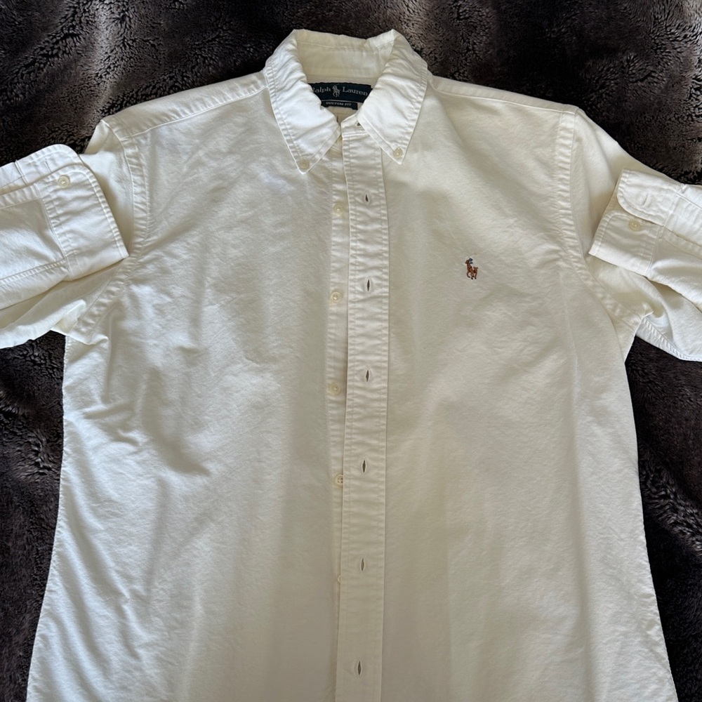 Ralph Lauren Cream Button Down Shirt
